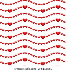 Hearts Valentine's day vector seamless background