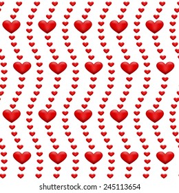 Hearts Valentine's day vector seamless background