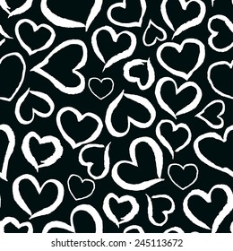 Hearts Valentine's day vector seamless background