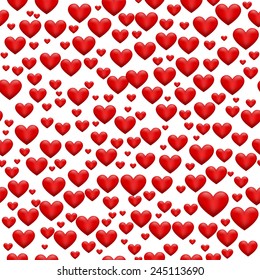 Hearts Valentine's day vector seamless background