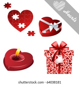 hearts valentine's icons