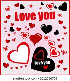 Hearts valintine card