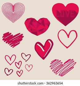 hearts vector