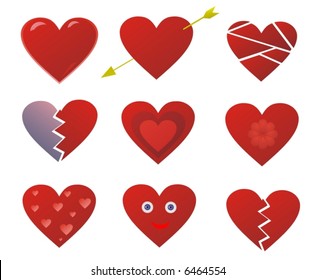 hearts in vector