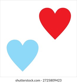 Herzen. Computergrafik mit Vektorgrafik. 