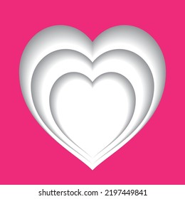 Hearts vector background. Valentine's day romance symbols..