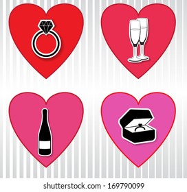 Hearts vector collection. Valentine's day