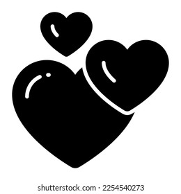Hearts vector design in trendy style, love and romance