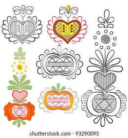hearts - vector easter ornaments