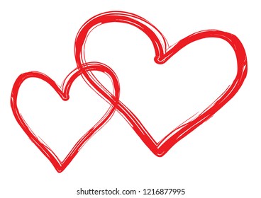 Double Heart Drawing Hd Stock Images Shutterstock