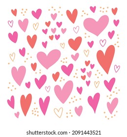 Hearts vector icon collection. Valentine's day romance symbols.