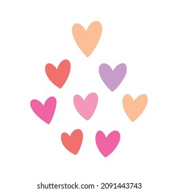Hört Vektorsymbol-Kollektion. Valentinstag Liebeszeichen.