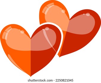 Hearts vector icon collection. Valentine's day romance symbols.