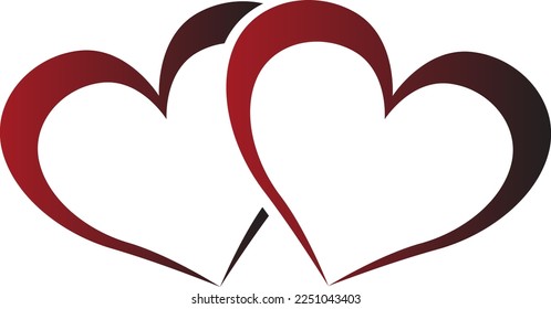 Colección de iconos vectoriales del corazón. Símbolos románticos de San Valentín.
