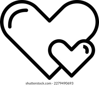Hearts Vector Icon Design Illustration