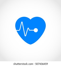 hearts vector icon, flat design best vector icon