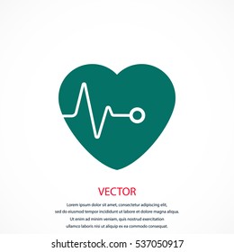 hearts vector icon, flat design best vector icon