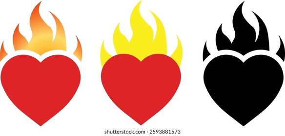 Hearts vector icons eps10. Love symbol collection.