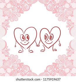 Hearts. Vector illustration