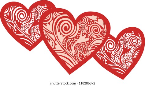 Hearts vector illustration
