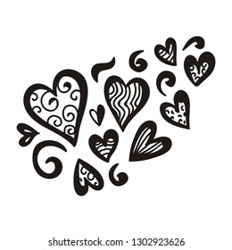 Hearts. Vector illustration