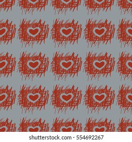 Hearts, vector illustration, pattern