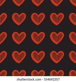 Hearts, vector illustration, pattern