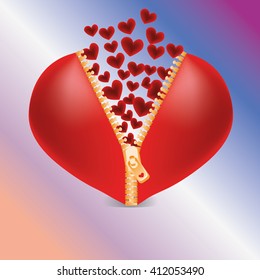 Hearts . Vector illustration . you can use this for the poster , background, wallpaper .
