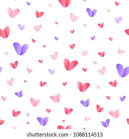 Hearts vector pattern for wrapping paper. Seamless background 2