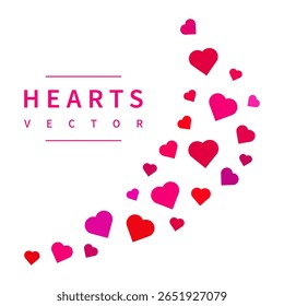 Hearts vector for romantic Valentine's day 
