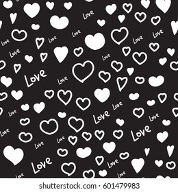 hearts vector seamless pattern. Design template for holiday and wedding card and valentines day, wallpaper, background. Love pattern. 