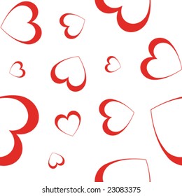 corazones - papel de fondo sin costura vectorial