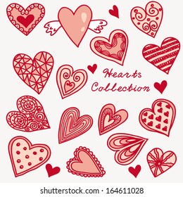 Hearts, vector set