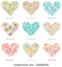 Hearts , vector set