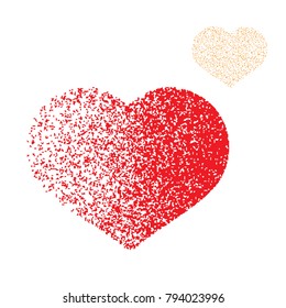 Hearts. Vector hearts set. Hand drawn. Abstract grunge texture. Pattern for fabric, wrapping paper, cards and web backgrounds.