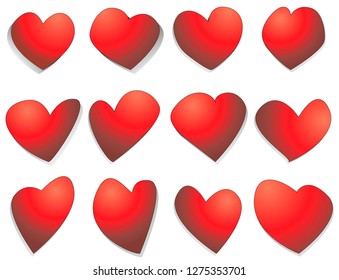 Hearts vector for valentines day