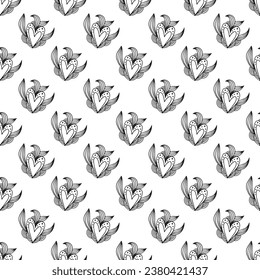 Hearts with waves seamless pattern romantic valentine background