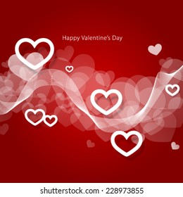 Hearts and Waves for Valentine's Day Background