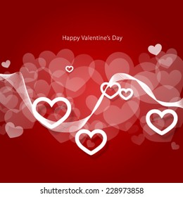 Hearts and Waves for Valentine's Day Background
