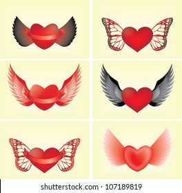 Hearts and wings
