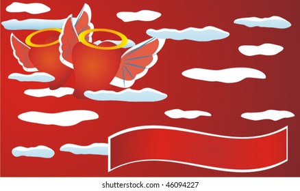 Hearts with wings