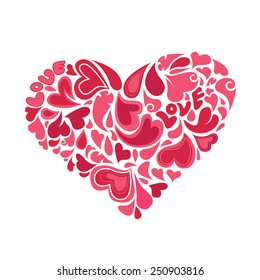 hearts within heart vector
