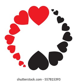 Hearts Yin-Yang Symbol.