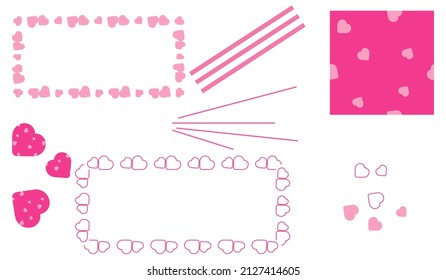 hearts,frames,lines,design elements,greeting cards,invitations,
print.vector illustration.for your business.