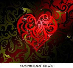 Heart-shape design for St. Valentines day