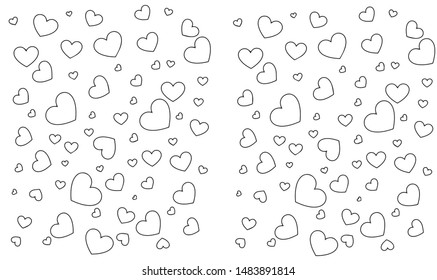 Heart-shape vector icon with no have color, black border
