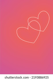 heart-shaped background image Pink is used for graphics.