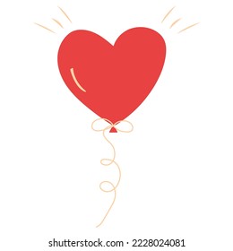 heart-shaped balloon on a white background