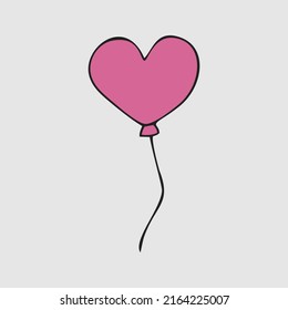 a heart-shaped balloon vector illustration