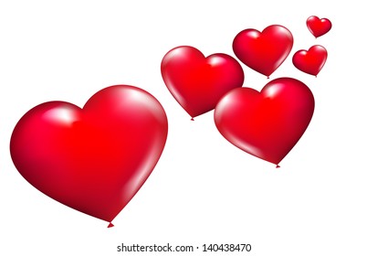 Heart-shaped balloons